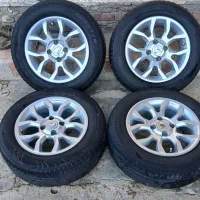 رینگ ۱۵شاخ گوزنی اروند اصل شرکتی و لاستیک خارجی|قطعات یدکی و لوازم جانبی|میاندوآب, |دیوار