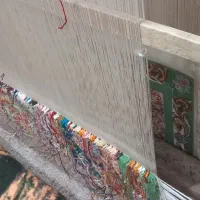 فرش دستباف قالیچه نیمه کاره.