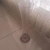 گلدان شیشه ای بامبو