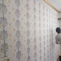 طرح کاغذدیواری نقاشی ساختمان