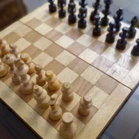 صفحه شطرنج با مهره تمام چوب