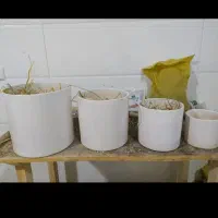 حراج گلدان سرامیکی استوانه ای ساده