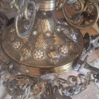 لوستر ۱۶ شعله برنز رنگ انتیک|لوستر و چراغ آویز|تهران, شادآباد|دیوار