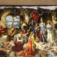 تابلو فرش دستبافت تبریز تاج گذاری|تابلو فرش|تهران, دروس|دیوار