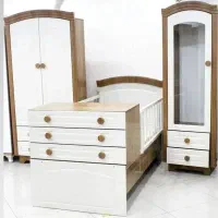 سرویس چوب تخت کمد اتاق کودک مدل کرال