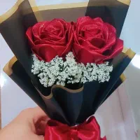 دسته گل روبانی