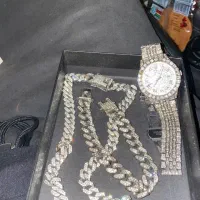 ست گردنبند دستبند فول نگین دایمند