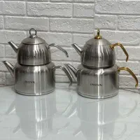 کتری قوری بدون شیر ترکیه ای کف چدن استیل ضخیم|قوری، کتری، قهوه‌ساز دستی|قم, علی آباد سعدگان|دیوار
