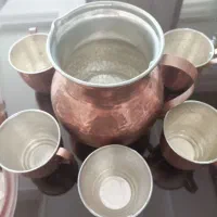 پارچ و لیوان مسی
