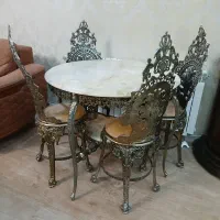 میز چهار نفره برنز اصل عتیقه سنگین