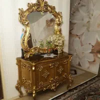 آینه کنسول تمام چوب