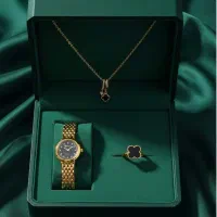 ست زنانه ساعت و گردنبند و انگشتر