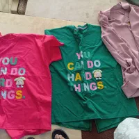 سه عدد تیشرت دوبلوزشلوارسه عددمانتونو