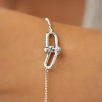 نیمست نقره با آبکاری طلاسفید ایتالیایی تیفانی