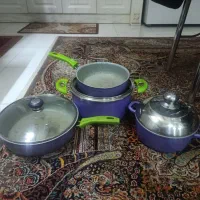 سرویس قابلمه گرانیتی بنفش|ظروف پخت‌وپز|مشهد, نوید|دیوار