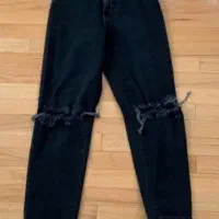 شلوار مام جین مشکی