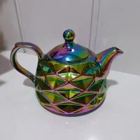 قوری چینی مشبک رنگین کمانی