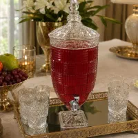 کلمن شیشه ای پایه دار ۵ لیتری‌