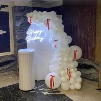 بادکنک ارایی بک میز عددوهپی نئون در محل ففط ۲۵۰۰ت|خدمات پذیرایی، مراسم|کرج, گلشهر|دیوار