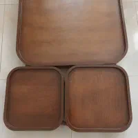 میز عسلی شیک و خوش‌طرح، رنگ فندقی خاص