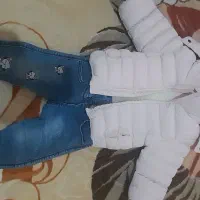 کت دخترانه و شلوار لی از تولد تا ۹ ماه