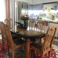 میز نهار خوری ۶ نفره چوب اصل