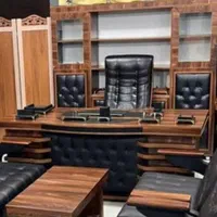 میز مدیریت سلنا کتابخانه چرمی کنفرانس کمدفلزی