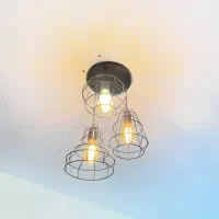 لوستر فلزی مدرن ۳ شاخه