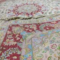 فرش تک ۶ متری عُلیا                  ۴۰ رج، ابریشم|فرش|تبریز, |دیوار