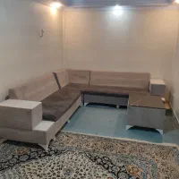 فرش 12 متری سالم ، مبل ال 5 نفره ، فر گاز 5 شعله