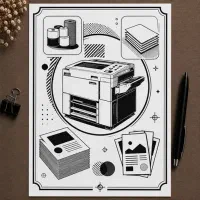 چاپ تراکت تبلیغاتی ریسو (سیاه و سفید) تحویل سریع
