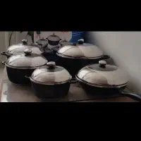 سرویس قابلمه ده پارچه  چدن مارک دسینی