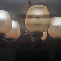 لوستر چوبی 5 شعله