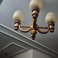 لوستر چوبی آویز ۴ شاخه