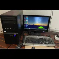 کیس کامل با مانیتور LG و کیبورد