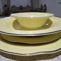 سرویس چینی ۲۴ نفره دو رنگ توسط طرح الیزابت