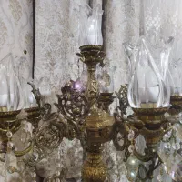 لوستر ایساده برنز|لوستر و چراغ آویز|خرمآباد, |دیوار