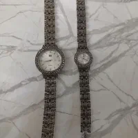 ساعت ست نقره قلم سیاه