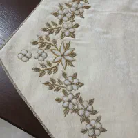 رومیزی مخمل سرمه دوزی|پرده، رانر، رومیزی|مشهد, شهرک ابوذر|دیوار