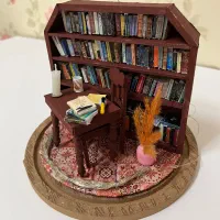 کتابخانه مینیاتوری صد در صد دست ساز|مجسمه، تندیس، ماکت|تبریز, |دیوار