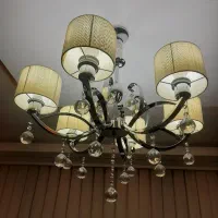 ۲ عدد لوستر ۶ شاخه همراه با ۲ عدد دیوارکوب