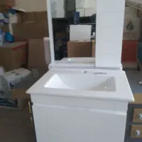 روشویی کابینتی فلت ارالیا ۶۰در۴۰ سفید