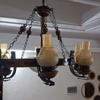 لوستر 7 شعله طرح چوب|لوستر و چراغ آویز|تهران, شهرک شریعتی|دیوار