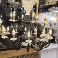 لوستر برنز طرح سیاه سوخته فرانسوی|لوستر و چراغ آویز|تبریز, |دیوار