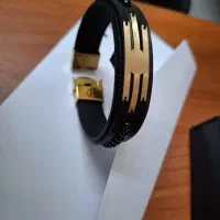 دستبند چرم طلا