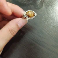 انگشتر نقره اش کمه نگین چشم ببری قیمت 600000