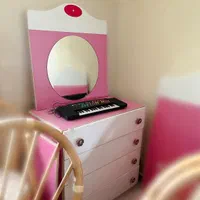 سرویس ام دی اف دخترانه|تخت و صندلی بچه|بروجرد, |دیوار