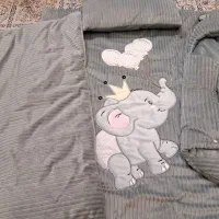 ست لحاف وتشک قنداق فرنگی نوزاد مسافرتی طرح فیل