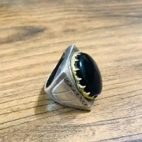 انگشتر عقیق مشکی