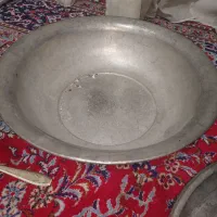 دیگ کوچیک مسی  قدیمی کفگیر  سینی|کلکسیون اشیاء عتیقه|شیراز, شاه قلی بیگی|دیوار